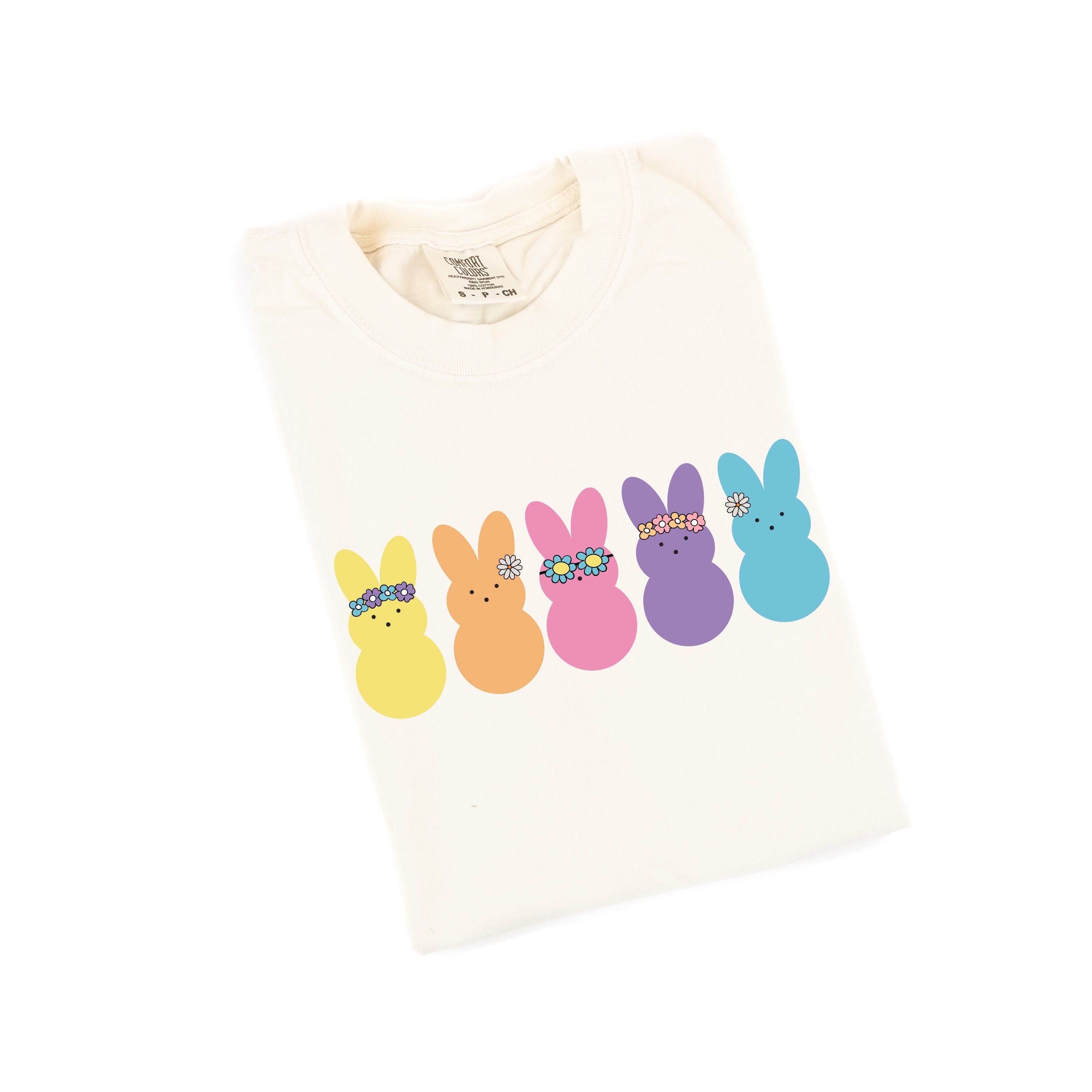 Floral Headband Neon Peeps - Comfort Colors Tee Little Mama Shirt Shop