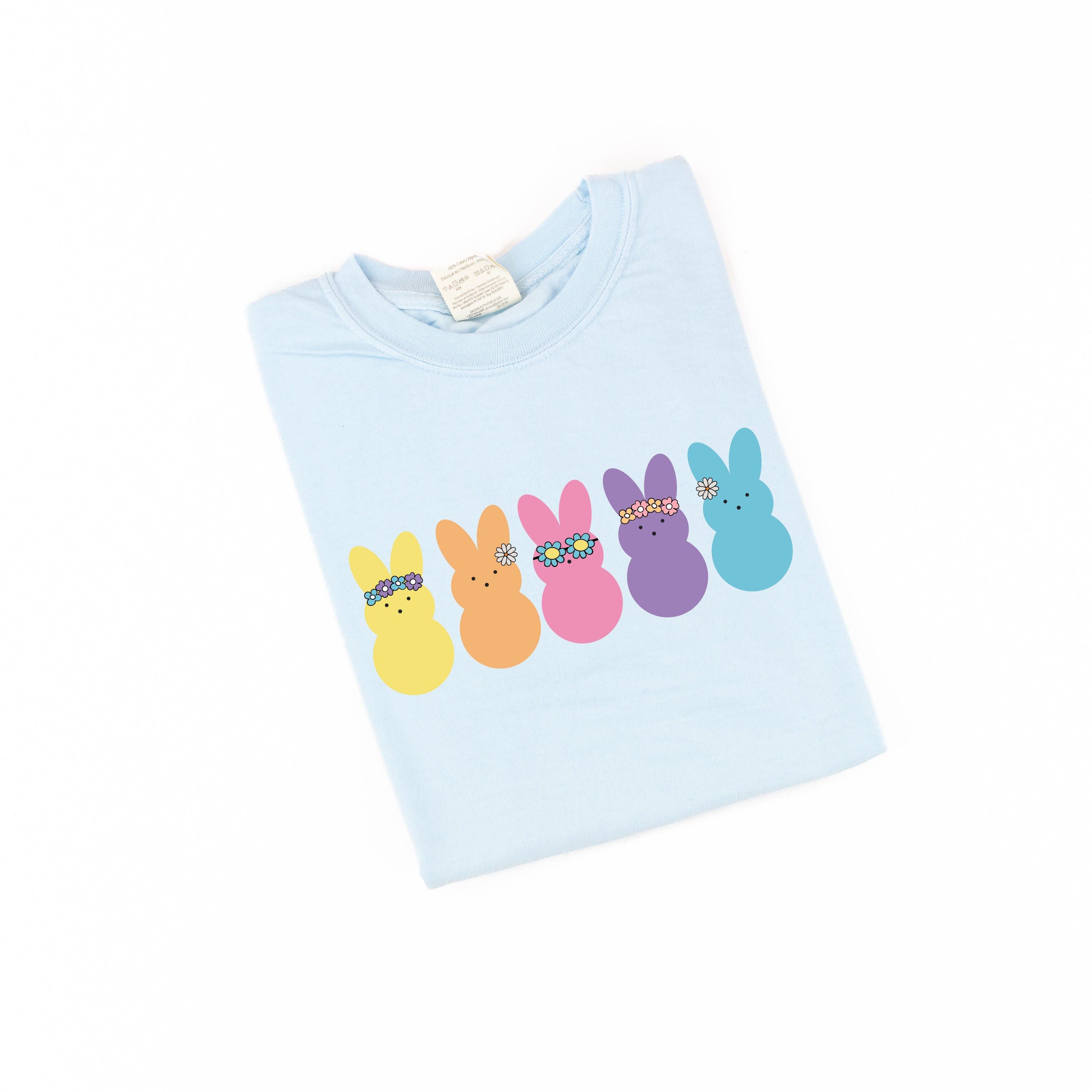 Floral Headband Neon Peeps - Comfort Colors Tee Little Mama Shirt Shop