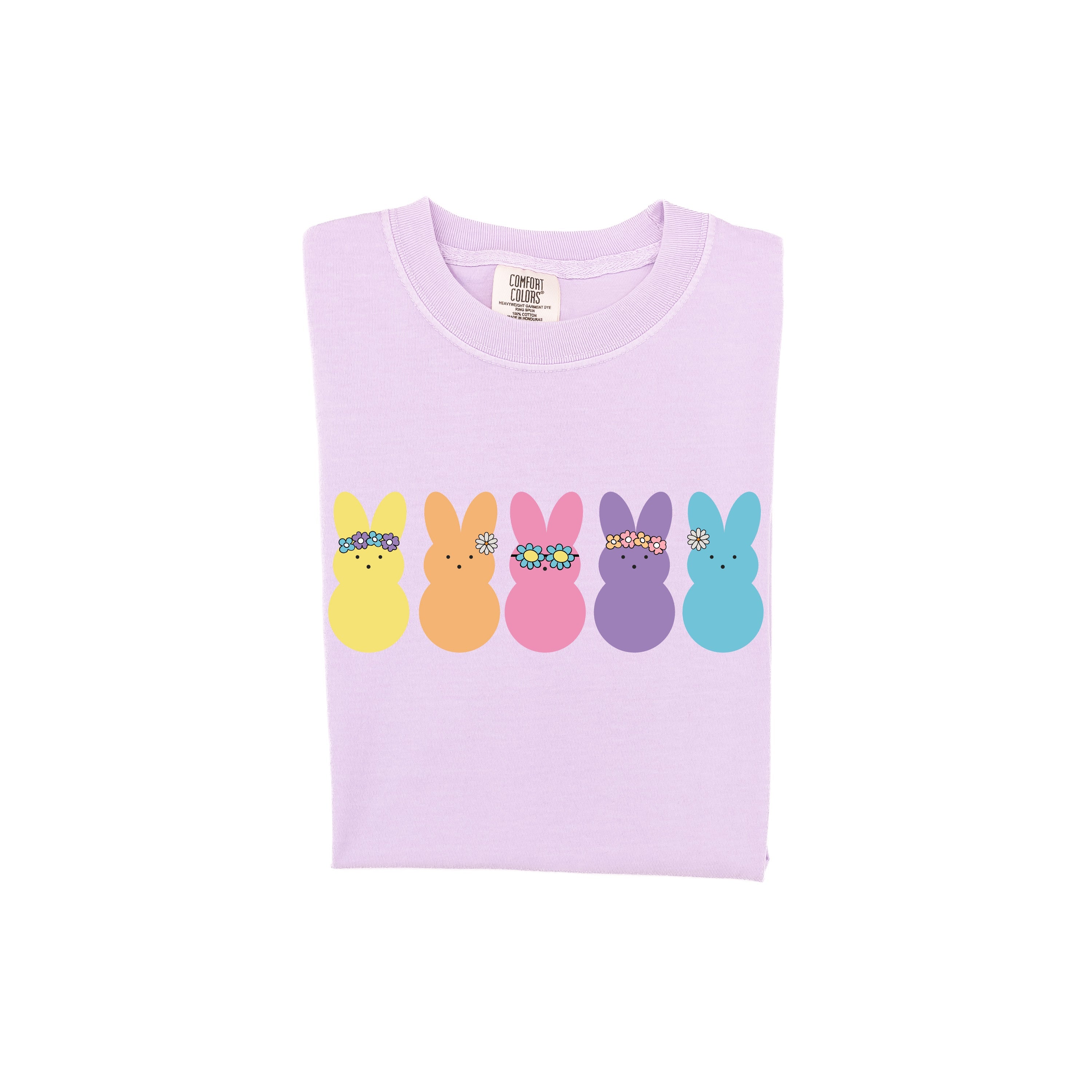 Floral Headband Neon Peeps - Comfort Colors Tee Little Mama Shirt Shop