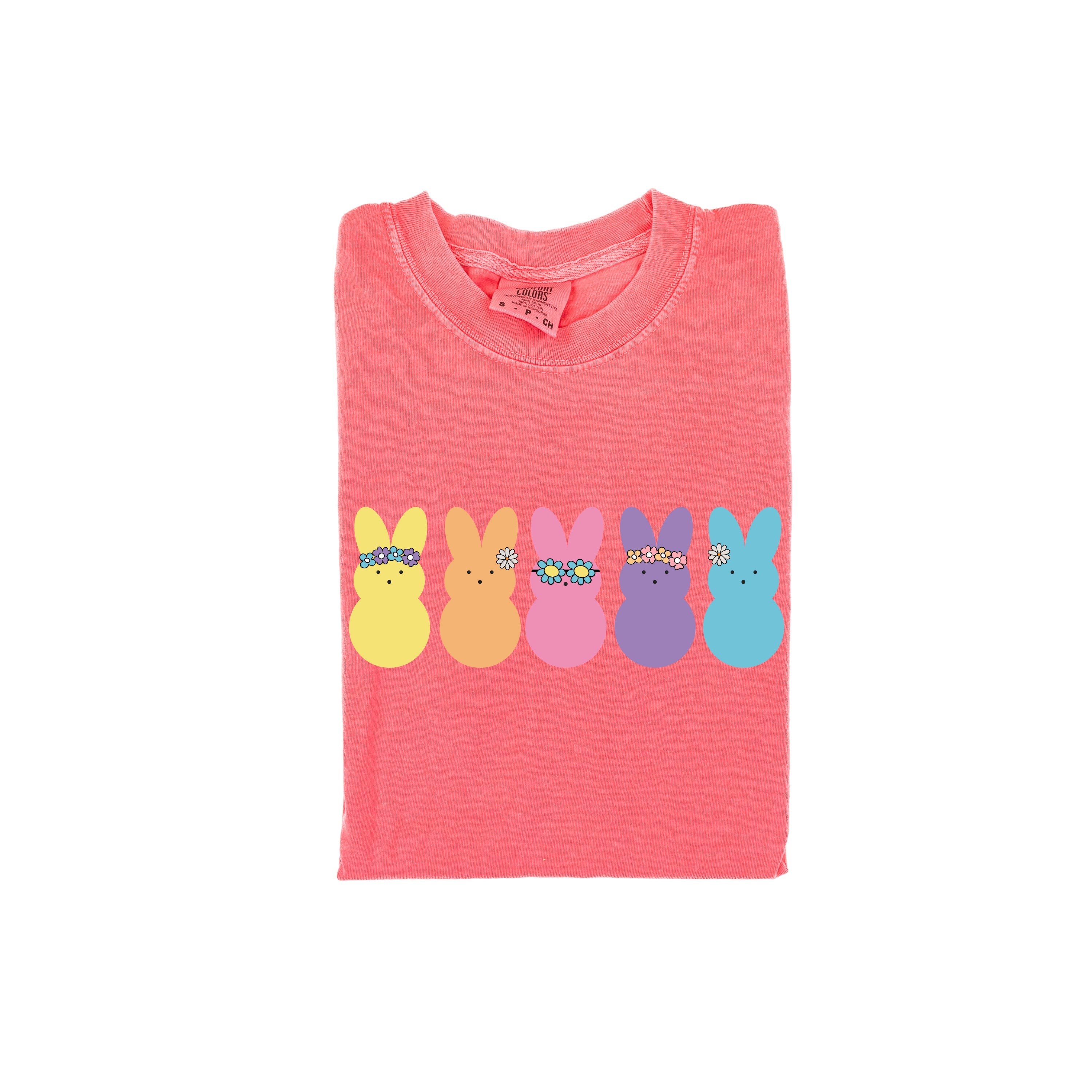 Floral Headband Neon Peeps - Comfort Colors Tee Little Mama Shirt Shop