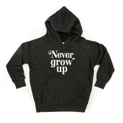 Never Grow Up - CHILD HOODIE Little Mama Shirt Shop LLC