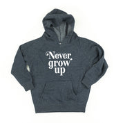 Never Grow Up - CHILD HOODIE Little Mama Shirt Shop LLC