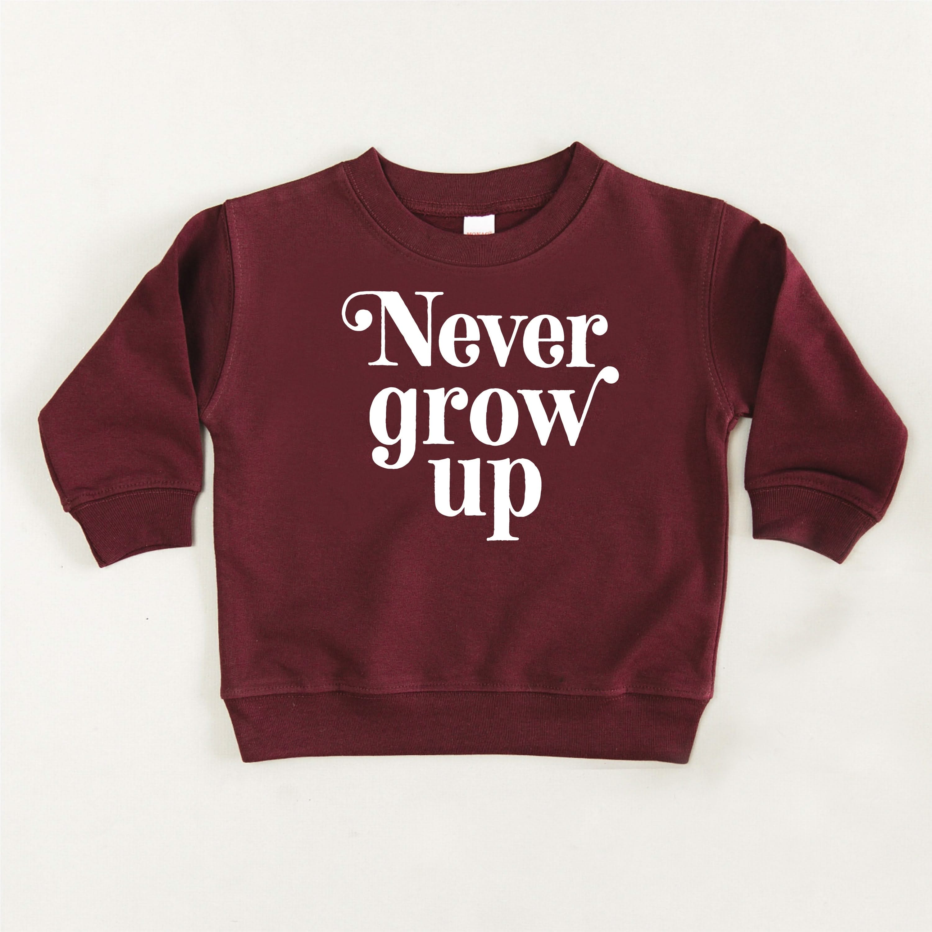 Never Grow Up - Child Sweater Little Mama Shirt Shop