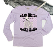 Dead Inside But It's Spooky Season - Long Sleeve Comfort Colors Tee Little Mama Shirt Shop