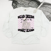 Dead Inside But It's Spooky Season - Long Sleeve Comfort Colors Tee Little Mama Shirt Shop