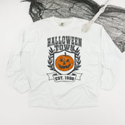 Halloween Town - Long Sleeve Comfort Colors Tee Little Mama Shirt Shop
