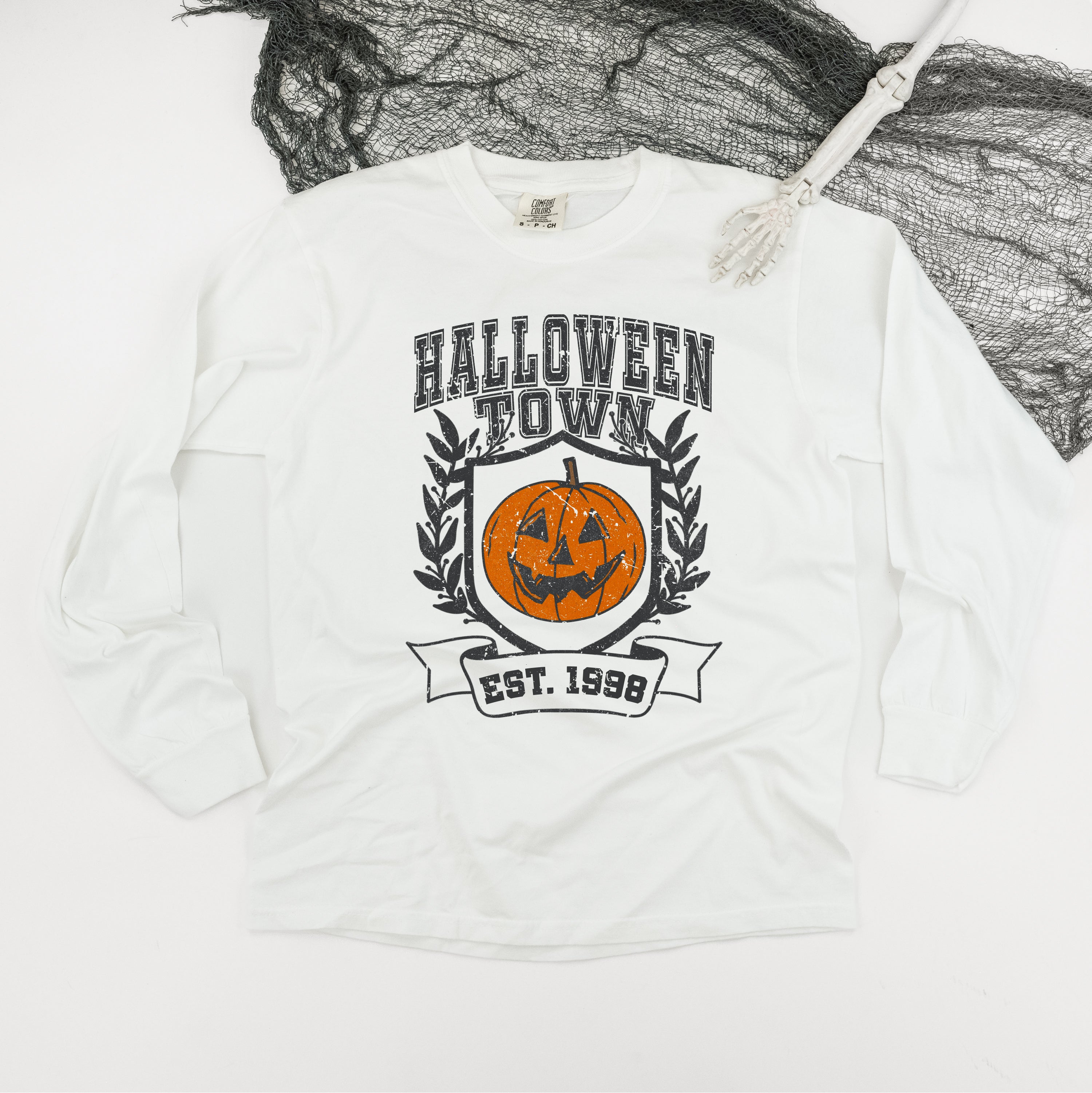 Halloween Town - Long Sleeve Comfort Colors Tee Little Mama Shirt Shop