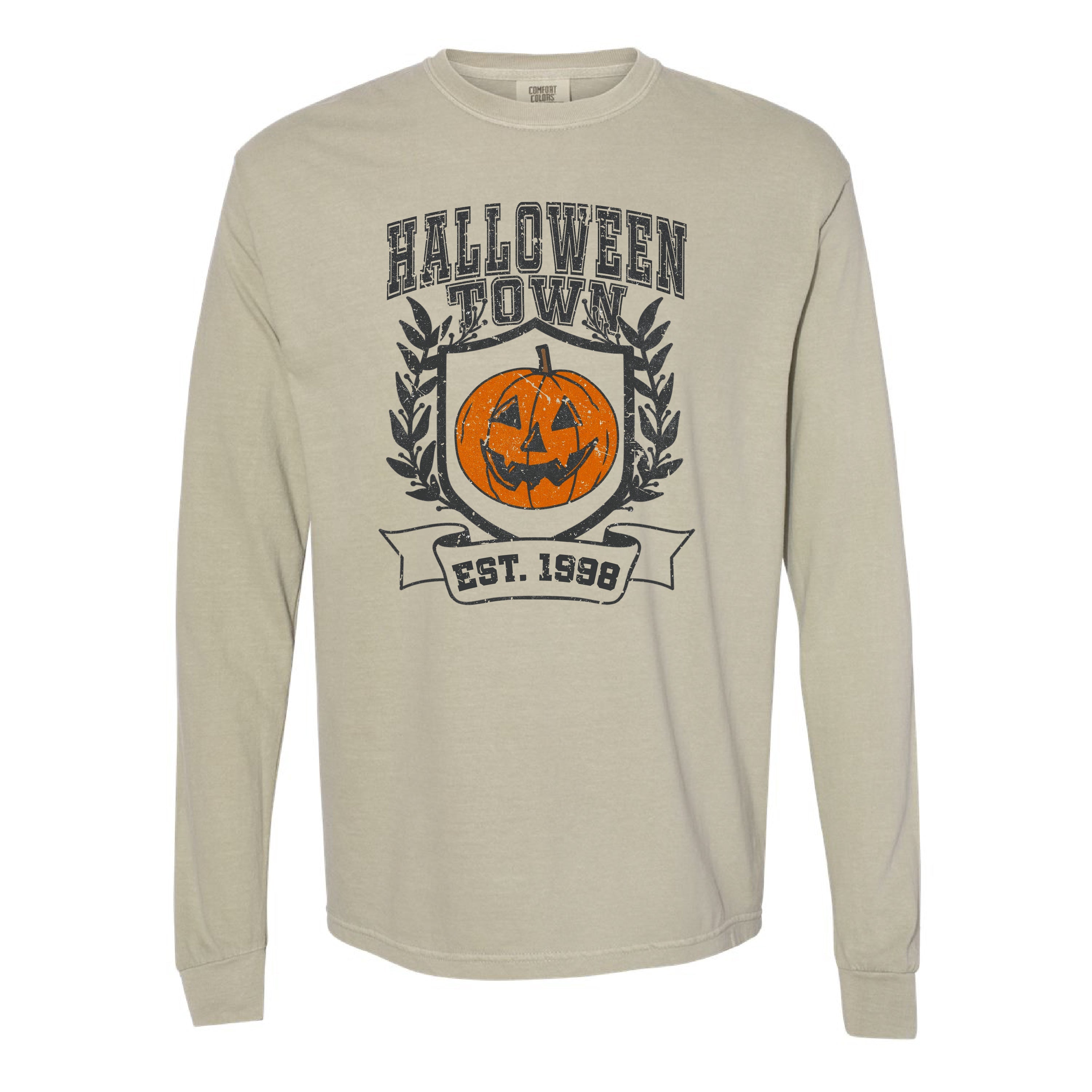 Halloween Town - Long Sleeve Comfort Colors Tee Little Mama Shirt Shop