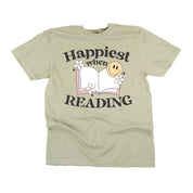 Happiest When Reading - Comfort Colors Tee Little Mama Shirt Shop