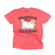 Happiest When Reading - Comfort Colors Tee Little Mama Shirt Shop