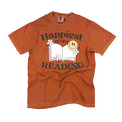 Happiest When Reading - Comfort Colors Tee Little Mama Shirt Shop