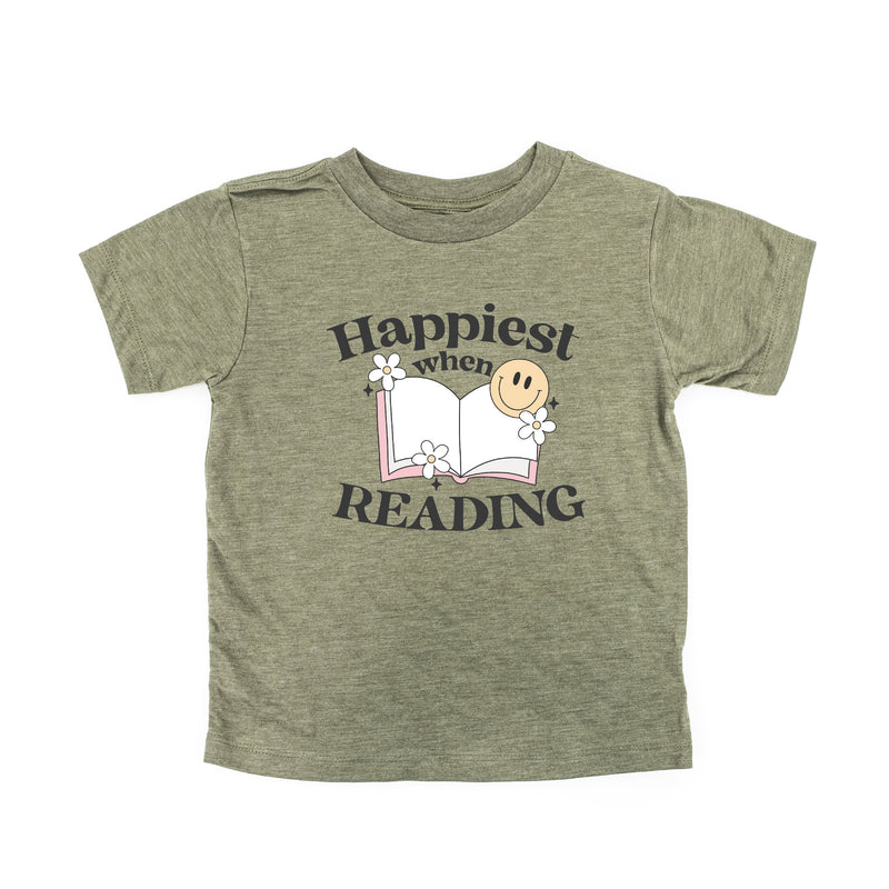 Happiest When Reading - Short Sleeve Child Shirt