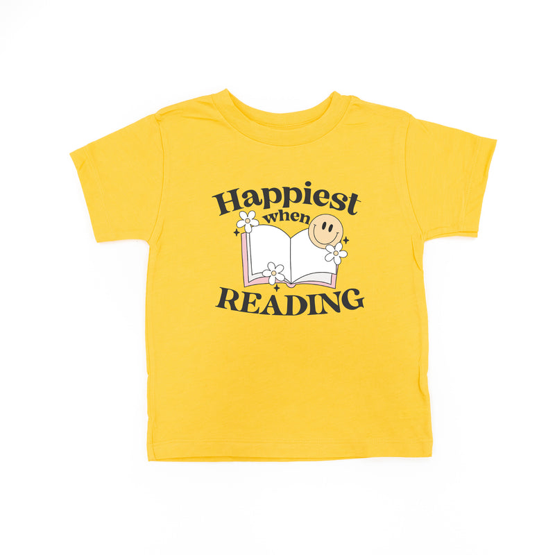 Happiest When Reading - Short Sleeve Child Shirt