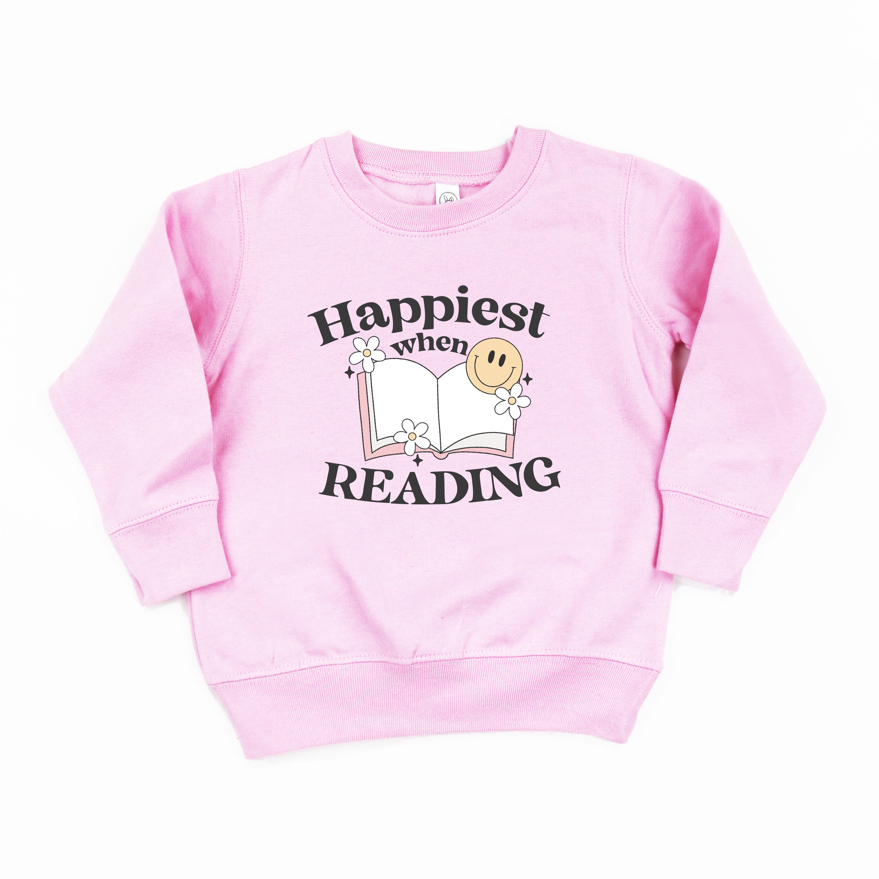 Happiest When Reading - Child Sweater Little Mama Shirt Shop