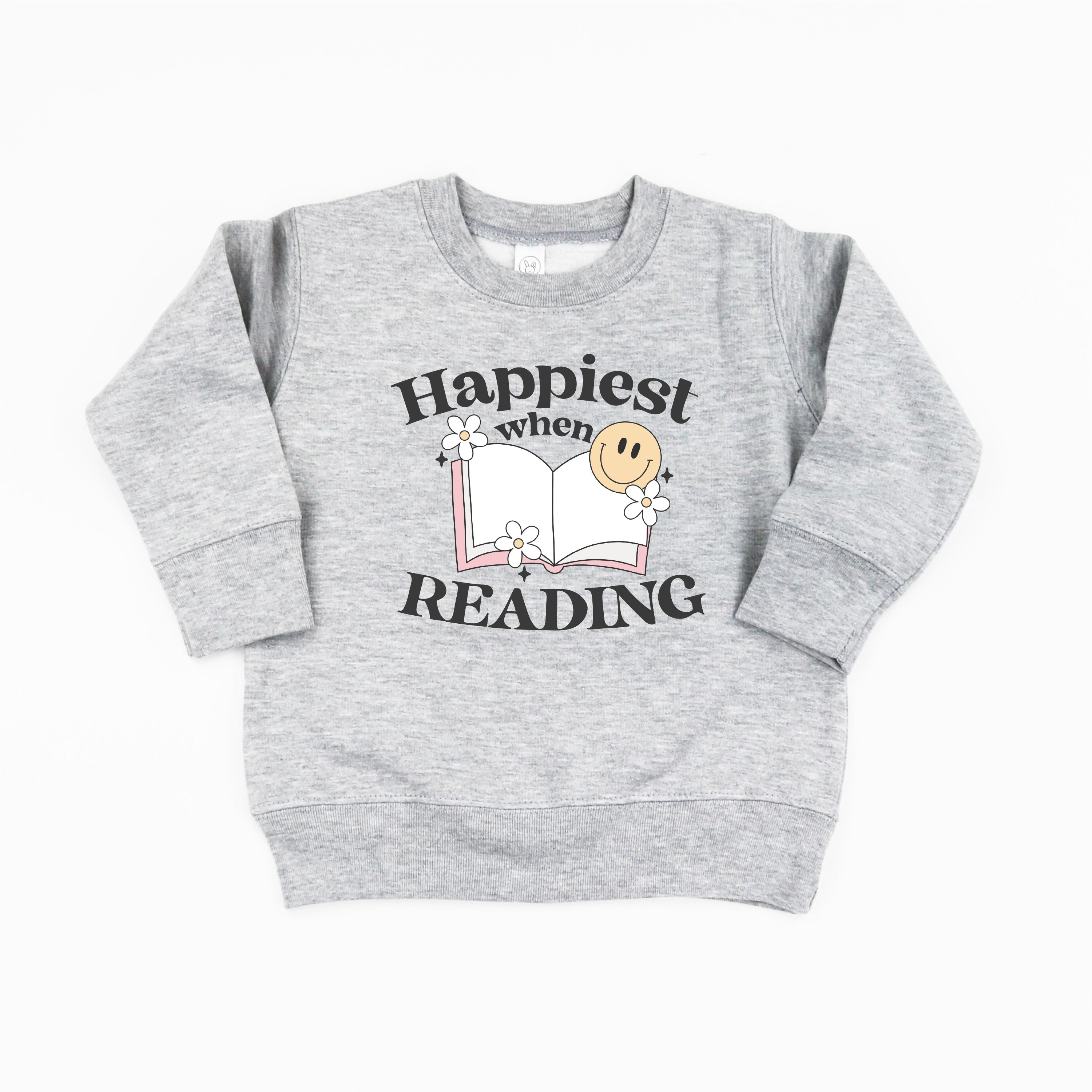 Happiest When Reading - Child Sweater Little Mama Shirt Shop