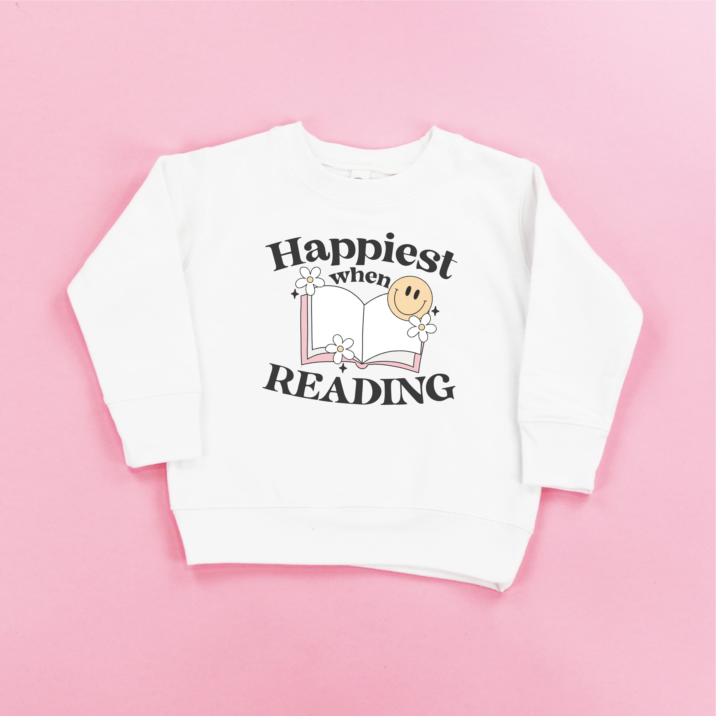Happiest When Reading - Child Sweater Little Mama Shirt Shop