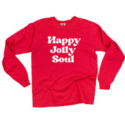 Happy Jolly Soul - LONG SLEEVE Comfort Colors Tee Little Mama Shirt Shop