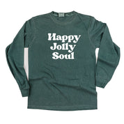 Happy Jolly Soul - LONG SLEEVE Comfort Colors Tee Little Mama Shirt Shop
