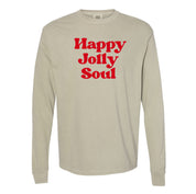 Happy Jolly Soul - LONG SLEEVE Comfort Colors Tee Little Mama Shirt Shop
