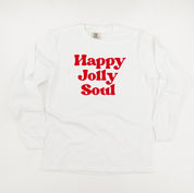 Happy Jolly Soul - LONG SLEEVE Comfort Colors Tee Little Mama Shirt Shop