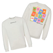 Happy Teachers Club (center & b) - Heathered Natural BASIC Fleece Little Mama Shirt Shop LLC