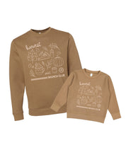 Harvest Brunch Club (f&bd) - Coyote Brown - Set of 2 ELEVATED Fleece Sweaters Little Mama Shirt Shop