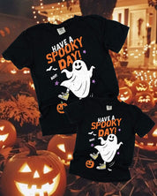 Have a Spooky Day - Set of 2 Matching Comfort Colors Tees Little Mama Shirt Shop