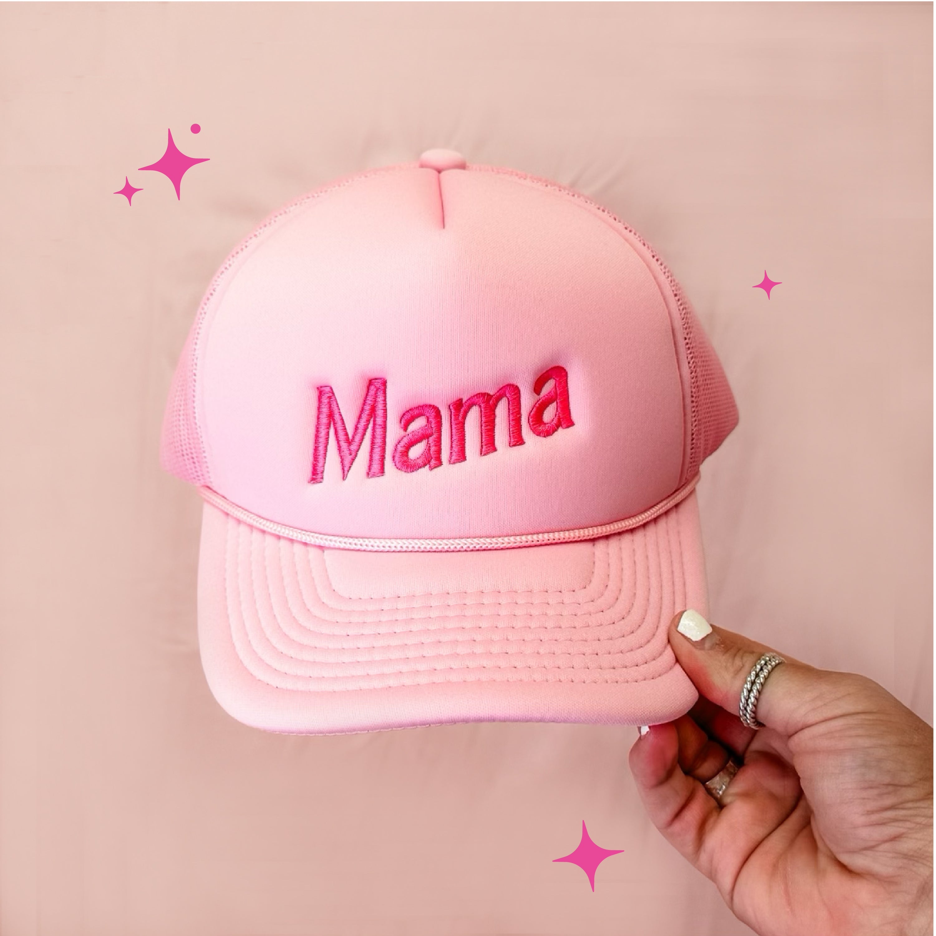 All Pink Trucker Hat - Barbie Party Little Mama Shirt Shop