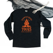 Haunted House Tours - Long Sleeve Comfort Colors Tee Little Mama Shirt Shop