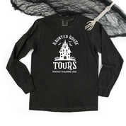 Haunted House Tours - Long Sleeve Comfort Colors Tee Little Mama Shirt Shop