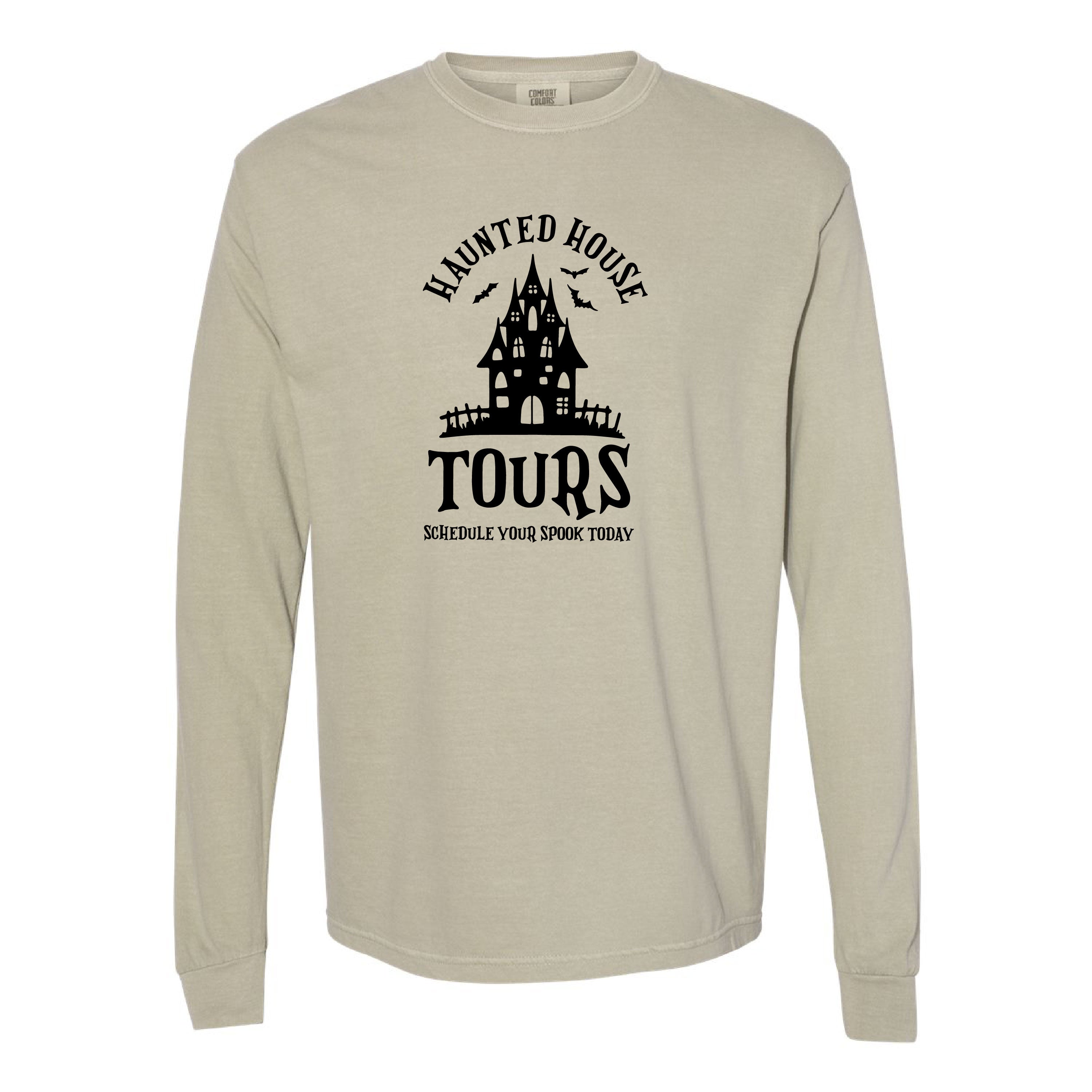 Haunted House Tours - Long Sleeve Comfort Colors Tee Little Mama Shirt Shop