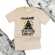 Haunted Library - Unisex Tee Little Mama Shirt Shop