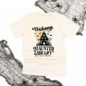 Haunted Library - Unisex Tee Little Mama Shirt Shop