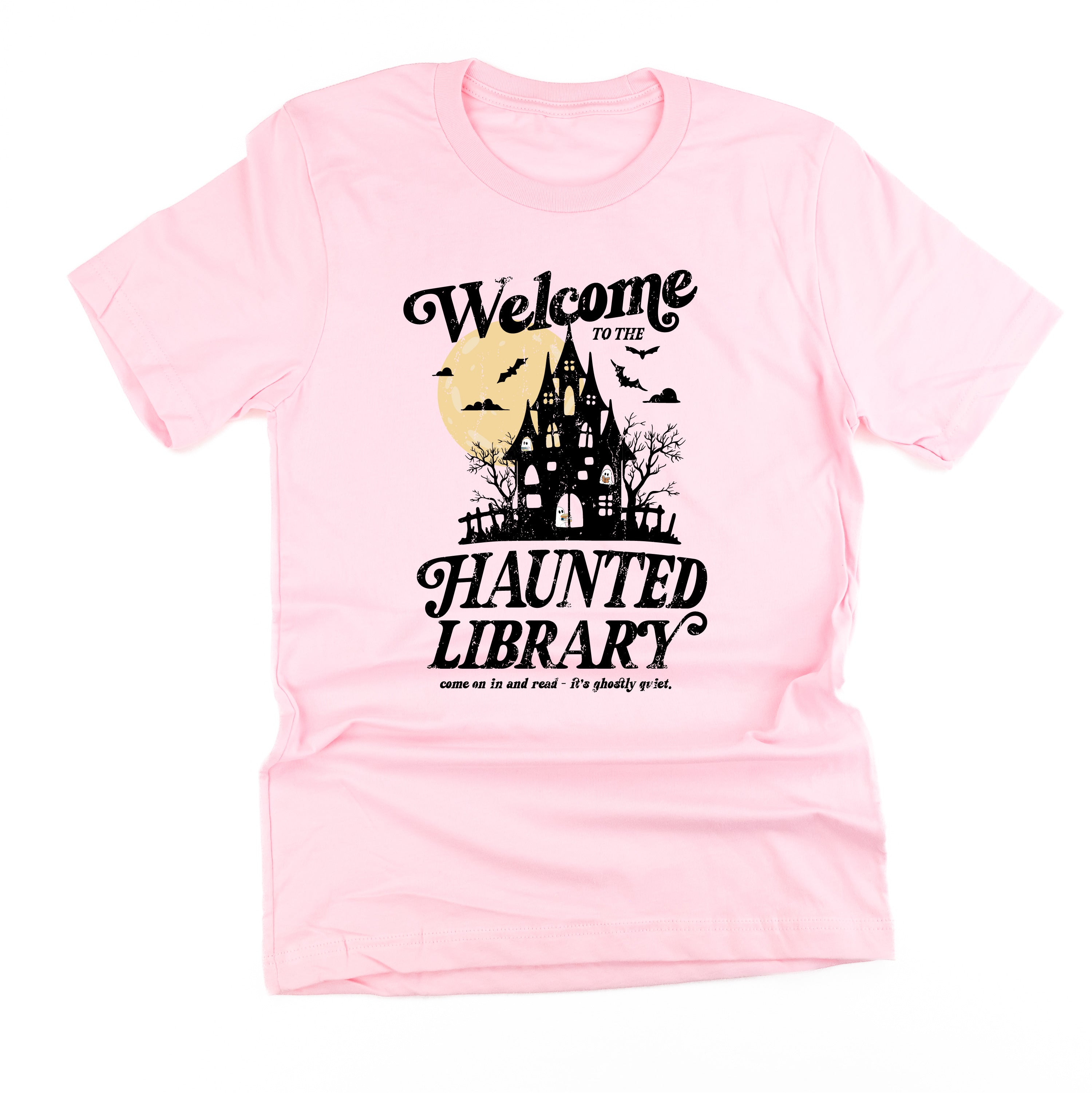 Haunted Library - Unisex Tee Little Mama Shirt Shop