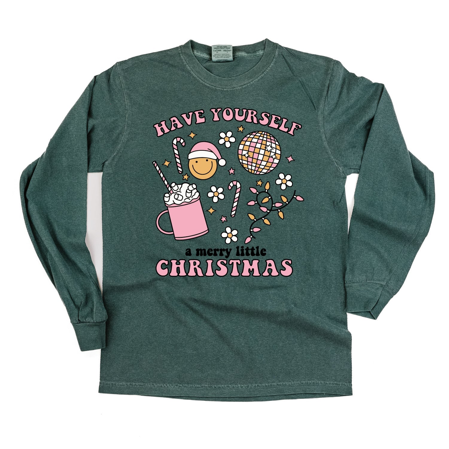 Have Yourself A Merry Little Christmas - LONG SLEEVE Comfort Colors Tee Little Mama Shirt Shop