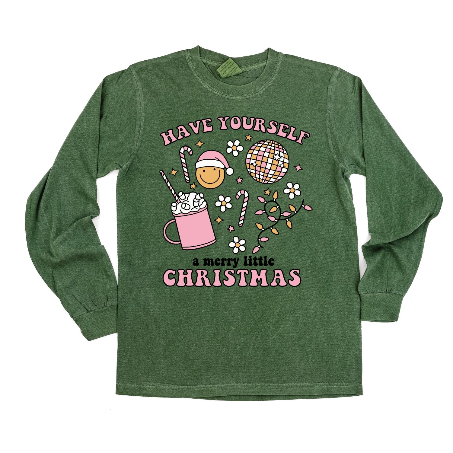 Have Yourself A Merry Little Christmas - LONG SLEEVE Comfort Colors Tee Little Mama Shirt Shop