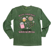 Have Yourself A Merry Little Christmas - LONG SLEEVE Comfort Colors Tee Little Mama Shirt Shop