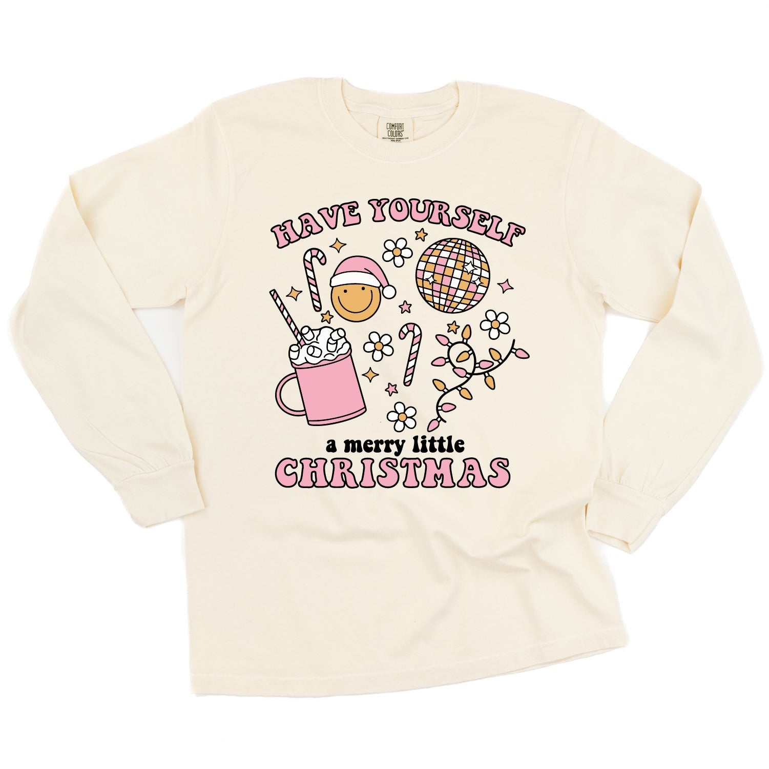Have Yourself A Merry Little Christmas - LONG SLEEVE Comfort Colors Tee Little Mama Shirt Shop