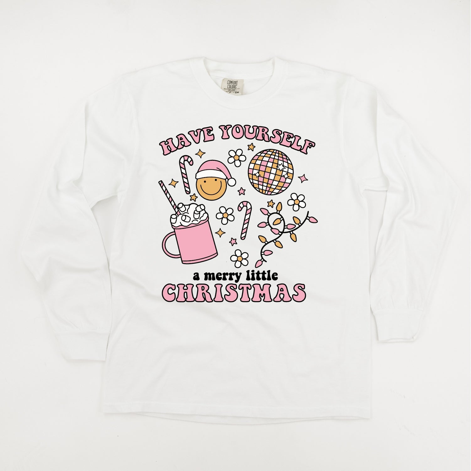 Have Yourself A Merry Little Christmas - LONG SLEEVE Comfort Colors Tee Little Mama Shirt Shop