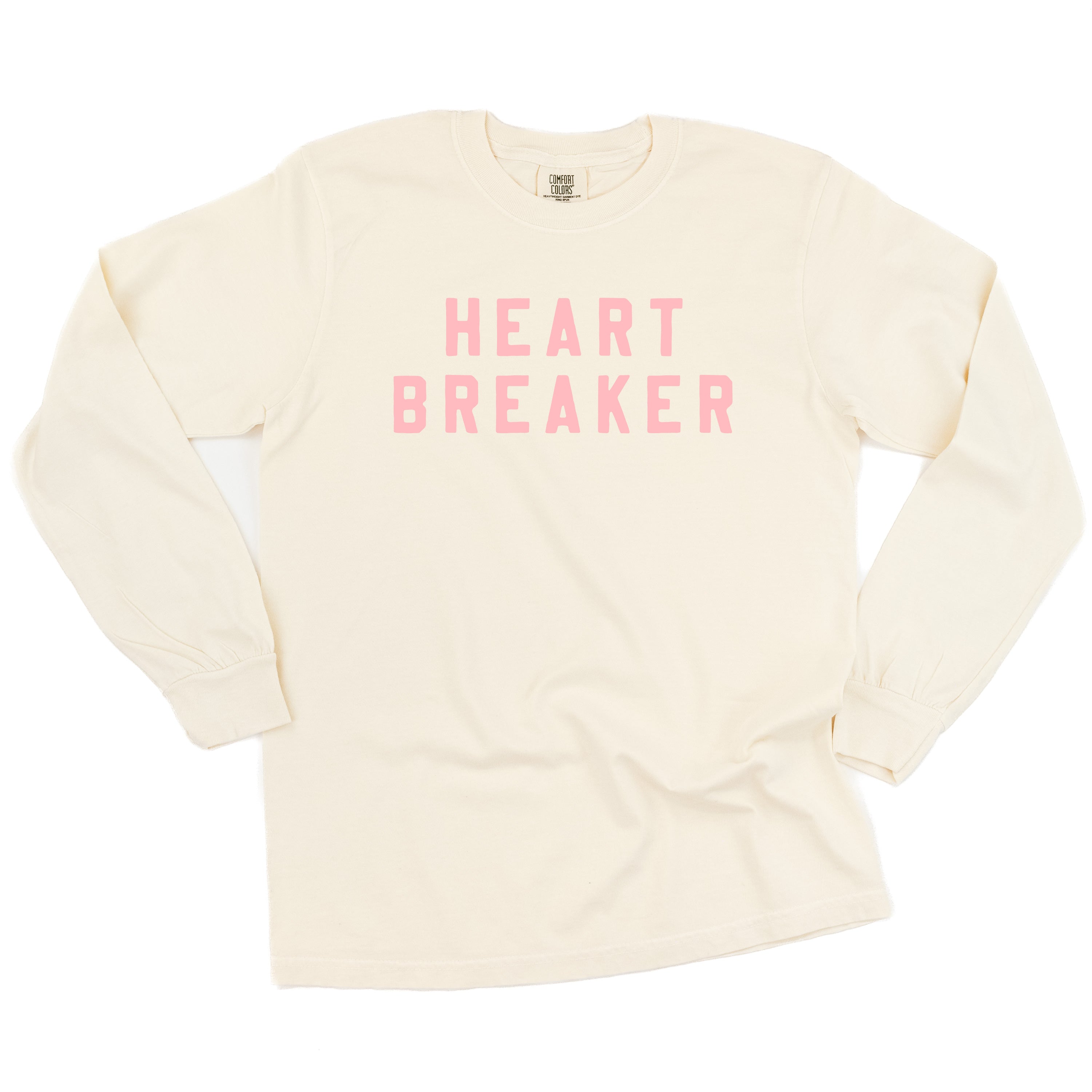 Heartbreaker (Block Font) - Long Sleeve Comfort Colors Tee Little Mama Shirt Shop