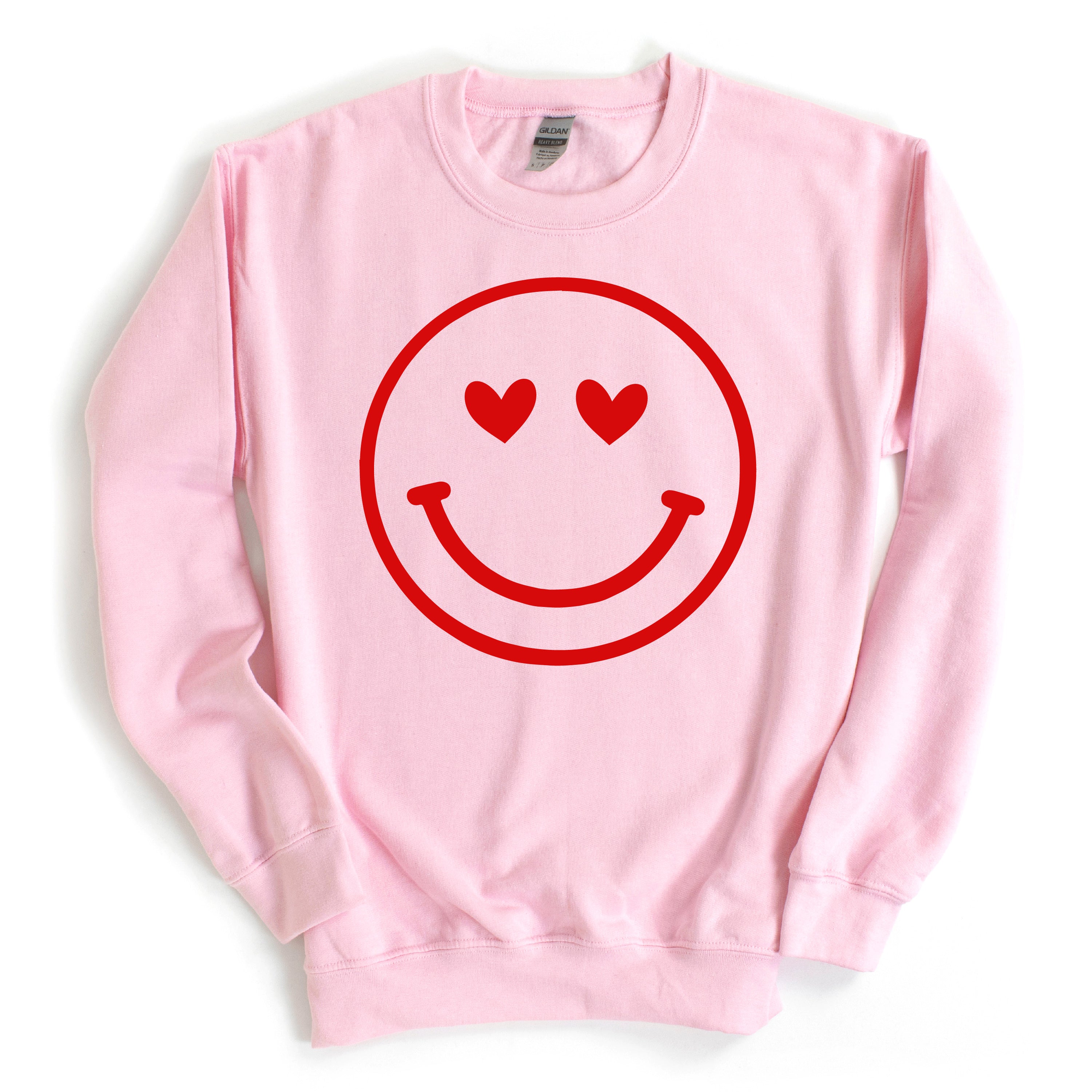 Heart Eyes Smiley Face - BASIC Fleece Little Mama Shirt Shop LLC