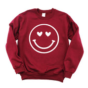 Heart Eyes Smiley Face - BASIC Fleece Little Mama Shirt Shop LLC