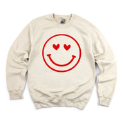 Heart Eyes Smiley Face - BASIC Fleece Little Mama Shirt Shop LLC