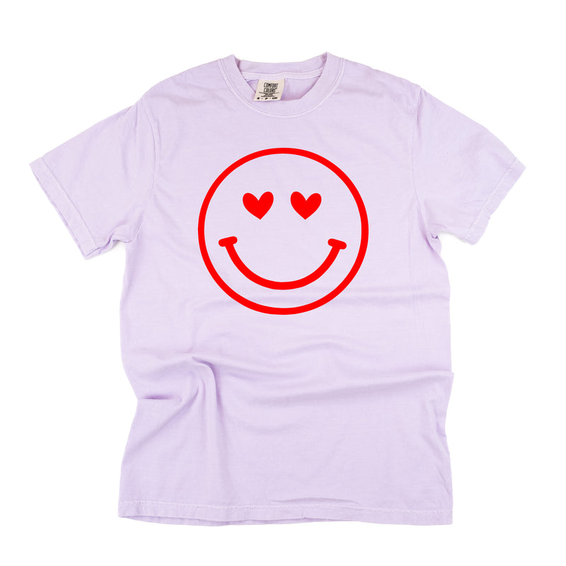 SLEEVE COLORS SHORT Smiley COMFORT Little – Eyes LLC Face Mama Shirt Shop TEE Heart -