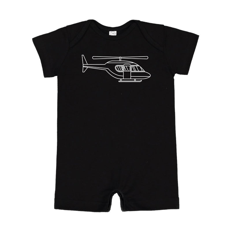 HELICOPTER - Minimalist Design - Short Sleeve / Shorts - One Piece Baby Romper