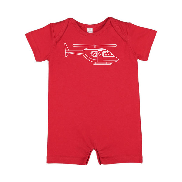 HELICOPTER - Minimalist Design - Short Sleeve / Shorts - One Piece Baby Romper