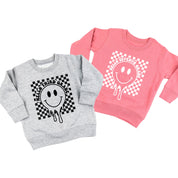 Hello (Choose Your Grade) - Checker Smiley - Child Sweater Little Mama Shirt Shop