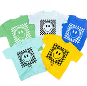 Hello (Choose Your Grade) - Checker Smiley - Child Tee Little Mama Shirt Shop