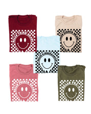 Hello (Choose Your Grade) - Checker Smiley - Unisex Tee Little Mama Shirt Shop