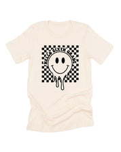 Hello (Choose Your Grade) - Checker Smiley - Unisex Tee Little Mama Shirt Shop